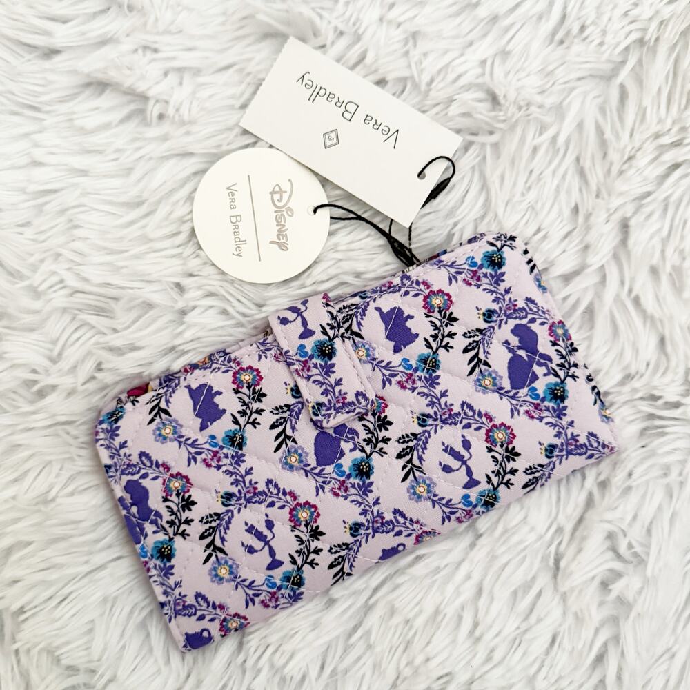 DISNEY x VERA BRADLEY | Belle Floral RFID Finley Wallet NWT Beauty and the Beast - Picture 1 of 7